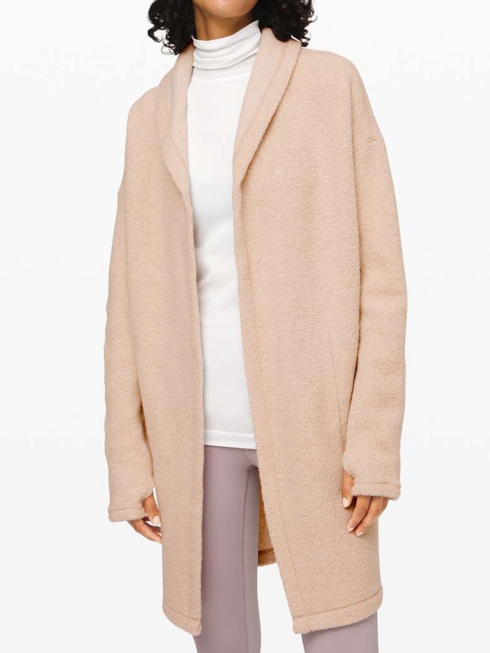 Lululemon Sincerely Sherpa Wrap
Heathered Cashew Wool Small cozycore minimalist